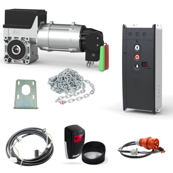 Napęd do bramy przemysłowej GFA SE 9.24 + centrala TS970 + fotokomórka refleksyjna