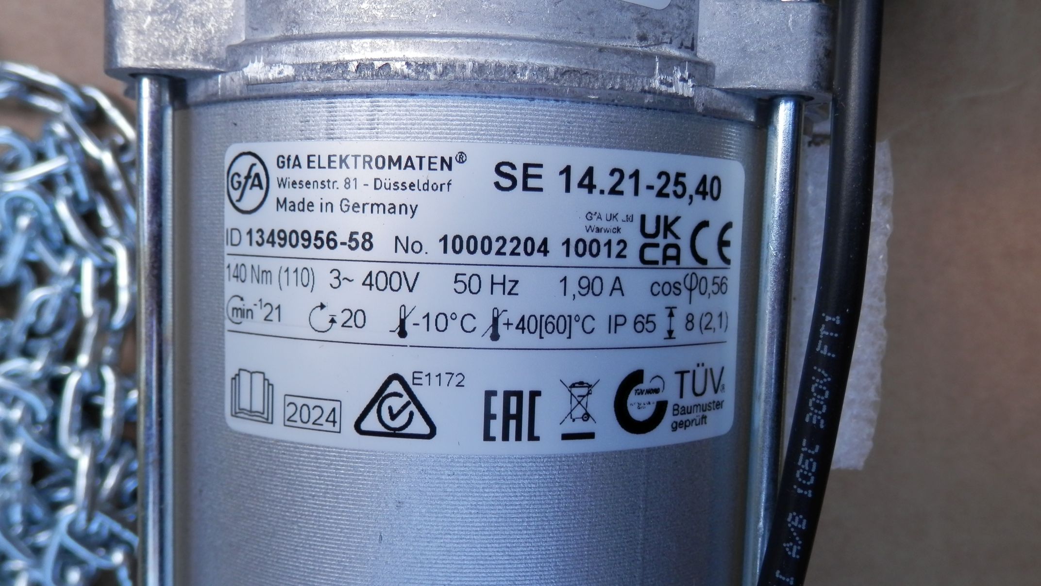 Napęd bramy przemysłowej GFA ELEKTROMATEN SE 14.21-25,40