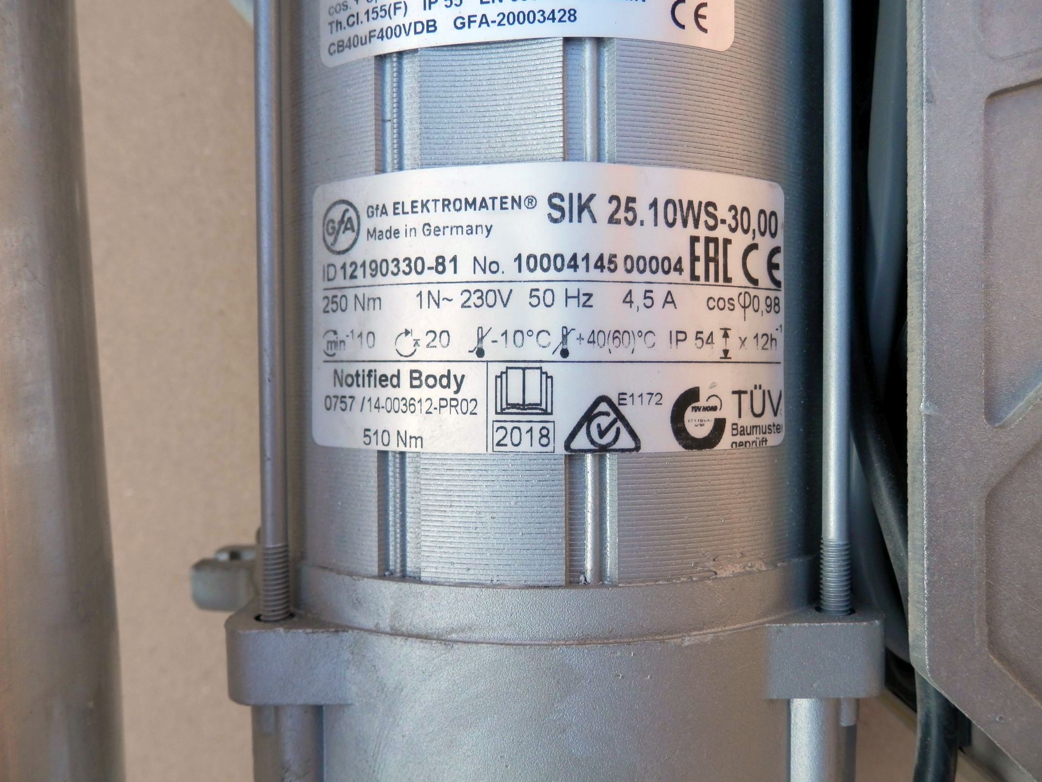 GFA ELEKTROMATEN SIK 25.10WS-30,00 napęd bramy rolowanej