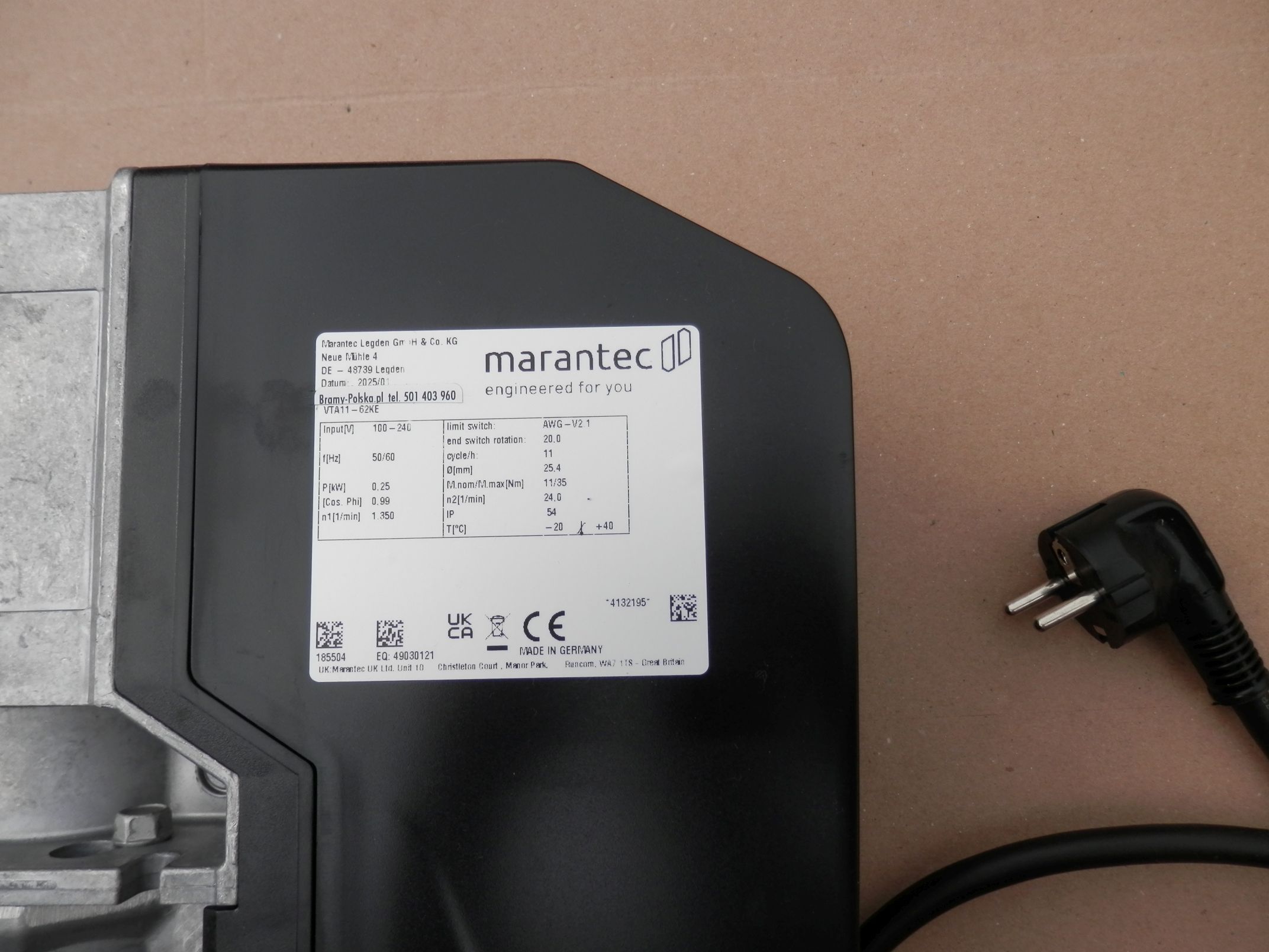 Marantec VTA 11-62 KE napęd bramy przemysłowej